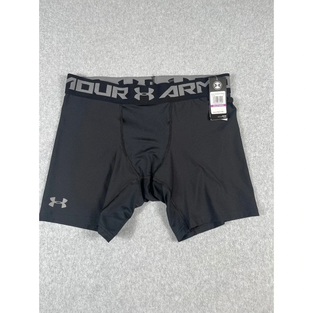 Under Armour HeatGear Compression Shorts Mens XXL Black 1289566 NWT